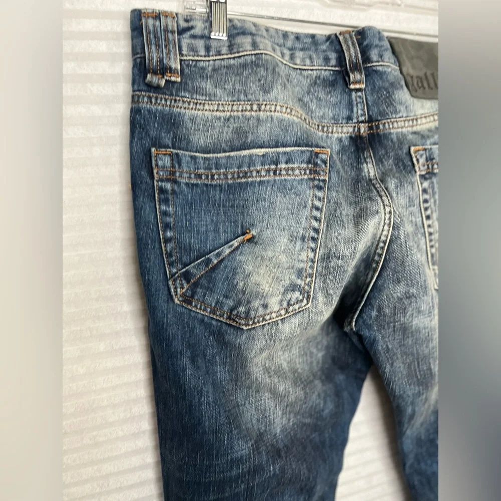 GALLIANO MENS JEANS ITTIERRE SIZE 36/50 BLUE Distressed loose fit MADE IN ITALY